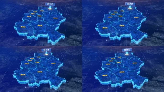 吉林市舒兰市蓝色三维科技区位地图