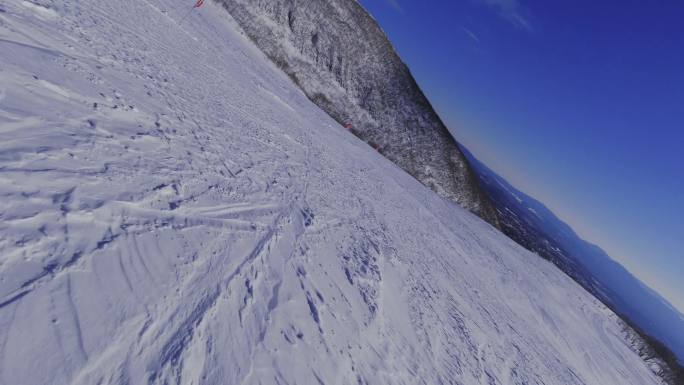 吉林长白山单板滑雪第一视角