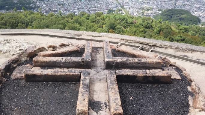 日本京都大庭寺火汉字标志的Gozan no Okuribi夏季祭