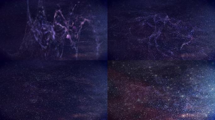 4K粒子星云背景素材