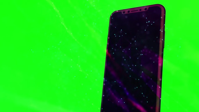 智能手机的背景抠绿
