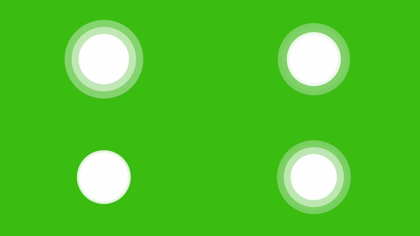 波纹雷达波运动图形与绿色屏幕背景。