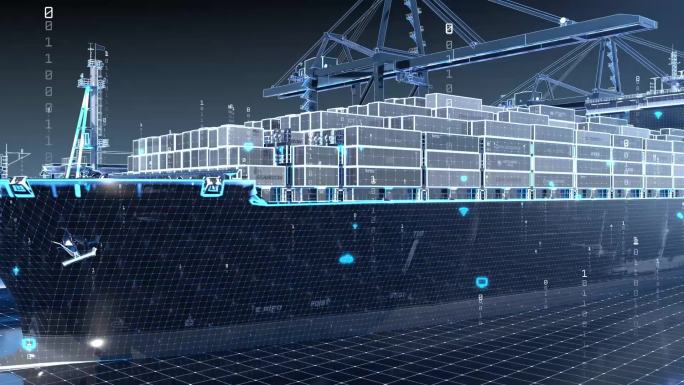 科技智慧数字港口集装箱码头