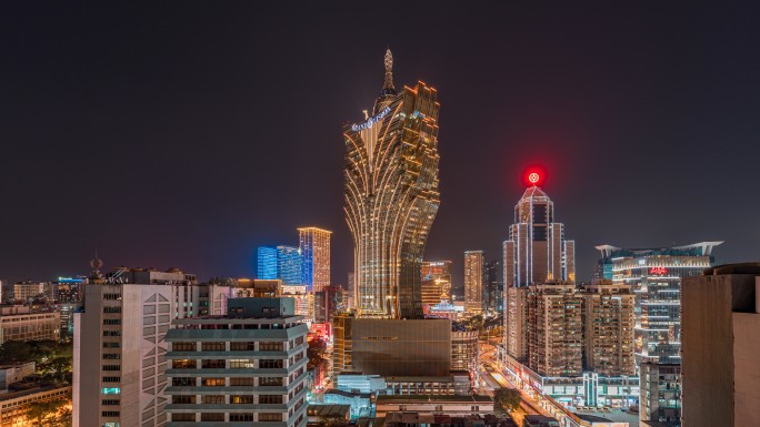 澳门新葡京夜景延时