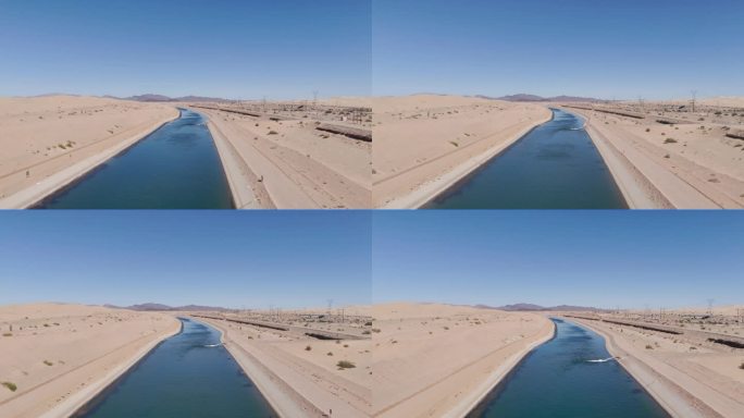 流经亚利桑那沙漠的运河，尤马