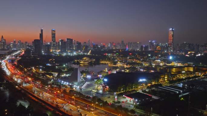 欢乐海岸夜景航拍