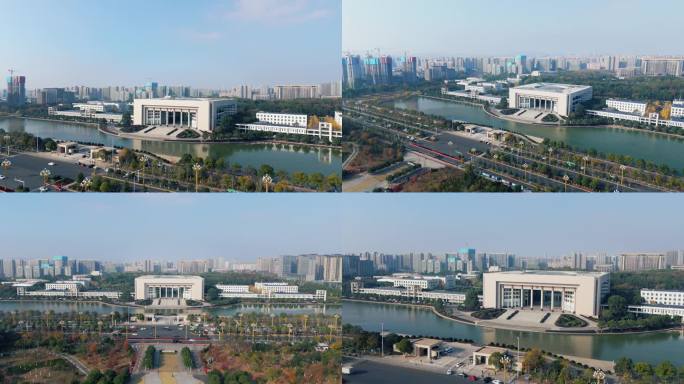 长沙湖南省政府4K航拍
