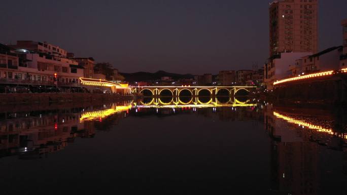 中国广东省梅州市丰顺县丰良镇夜景