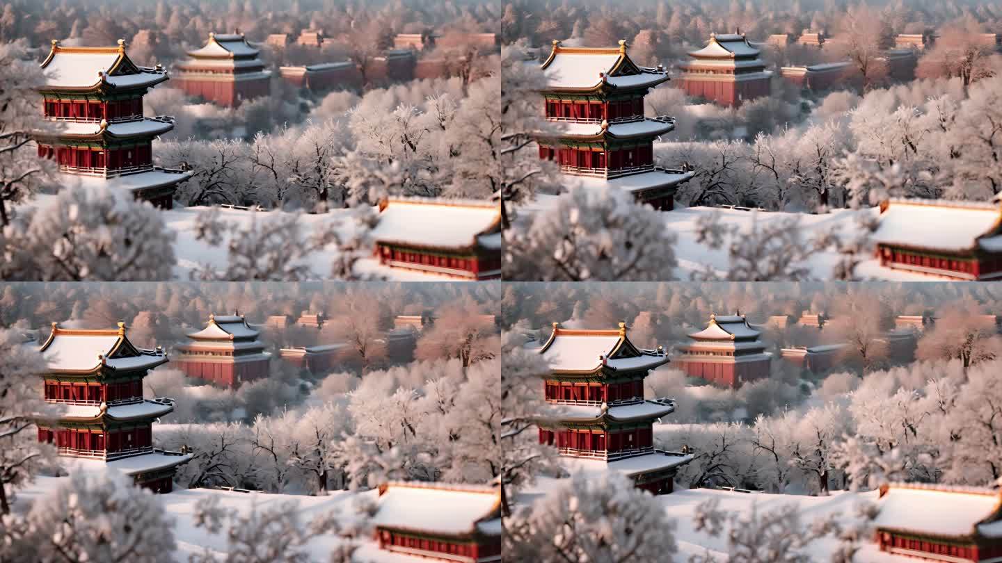 北京冬天雪景