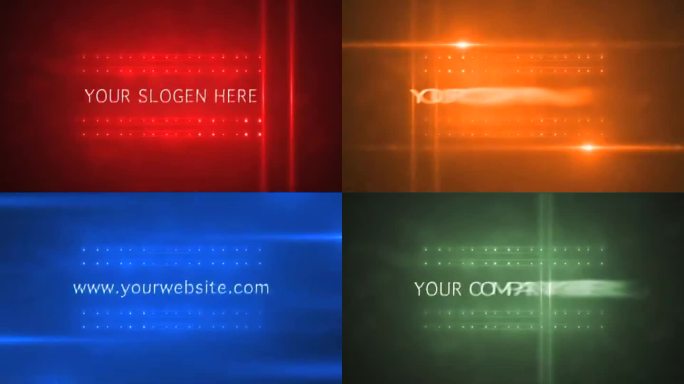 彩色灯光光影切换矩形科技科技感标题片头字幕