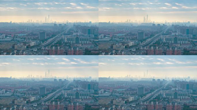 上海城市交通风光南北高架车流延时