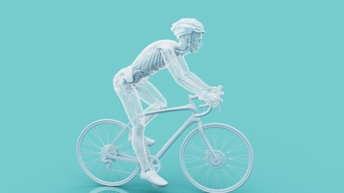 一个骑自行车的4K抽象动画