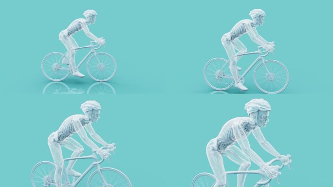 一个骑自行车的4K抽象动画