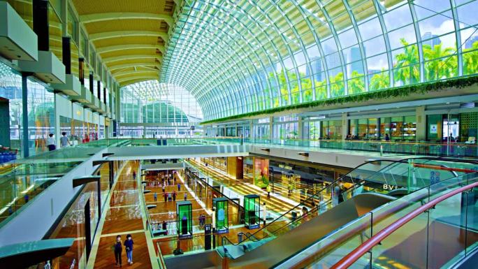 现代购物中心。金融区。新加坡