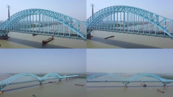 桥梁、高铁、轮船、长江
