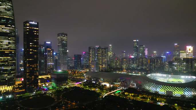 深圳城市夜景航拍