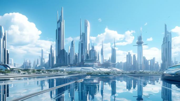未来城市科技城市CG模型4K元宇宙未来