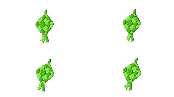 一个移动的ketupat图标的动画
