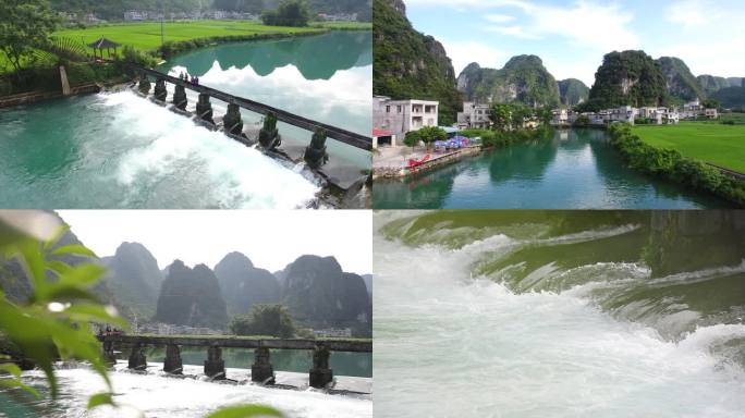 河流 小溪 溪水 古桥乡村振兴 水系流水