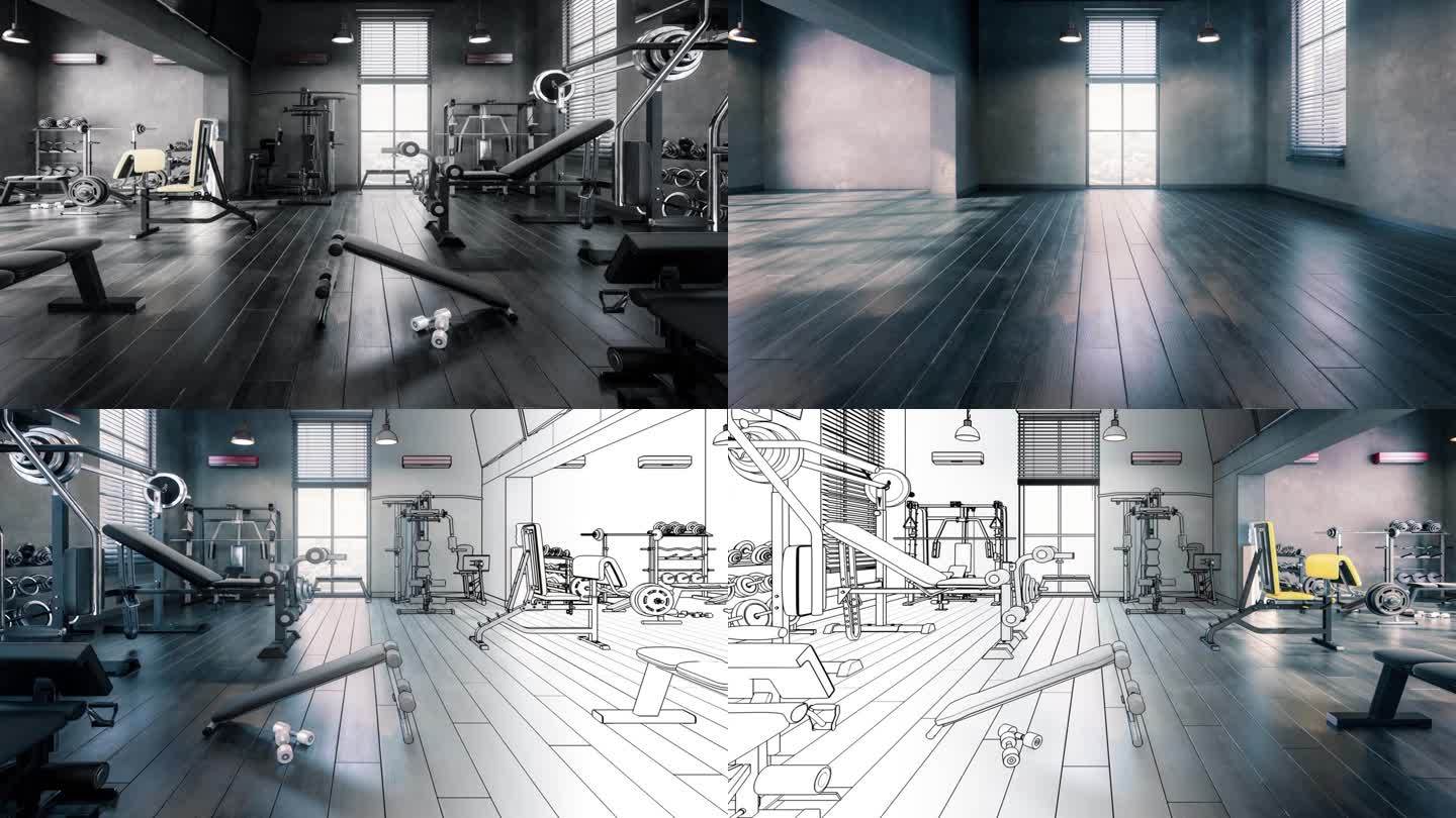 健身区域内一体化健身馆规划(重点)——可循环三维可视化