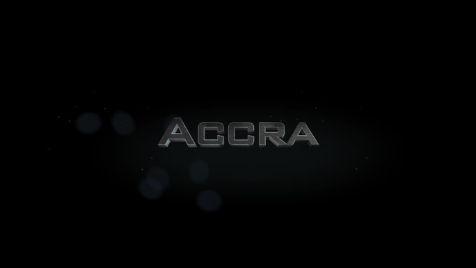 阿克拉3D标题字与金属动画文本透明黑色