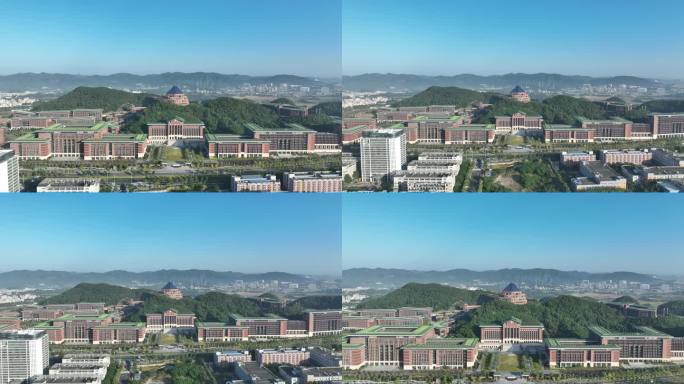 深圳光明区中山大学校区航拍学校建筑风光