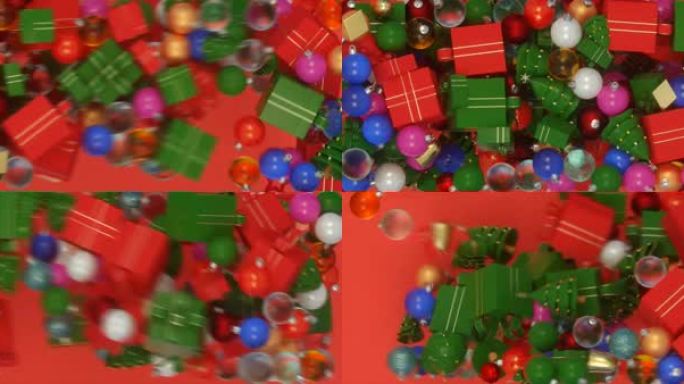 圣诞横屏 气氛组合 圣诞礼物装饰球
