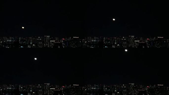 东京摩天大楼的半月形