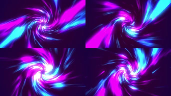 旋转速度空间隧道扭曲旋转能量和魔力发光(4K, 60fps视频循环