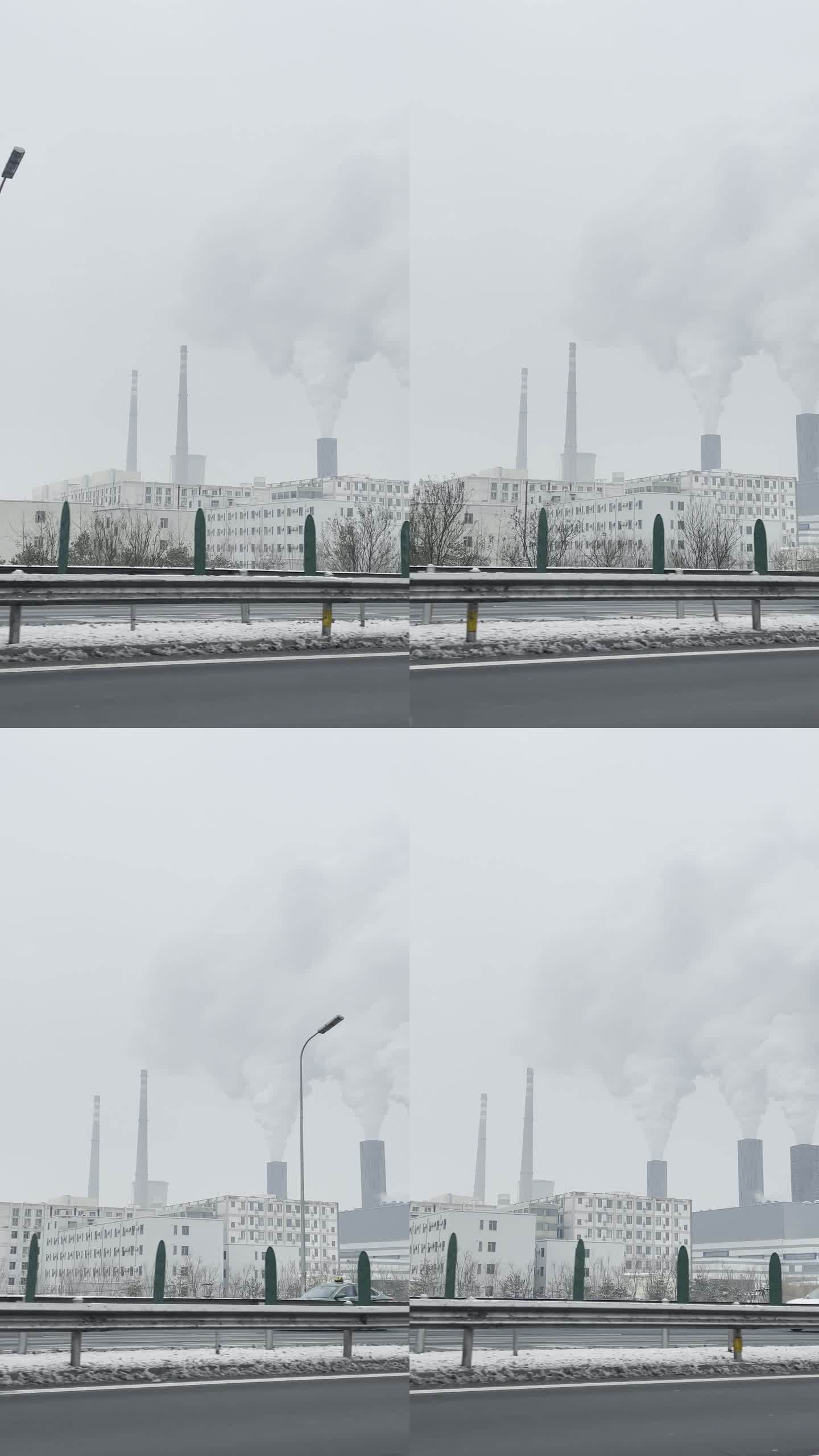 下雪天的北京五环大烟囱