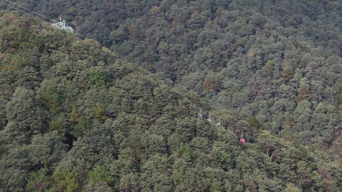 北高峰索道 横移运镜 航拍