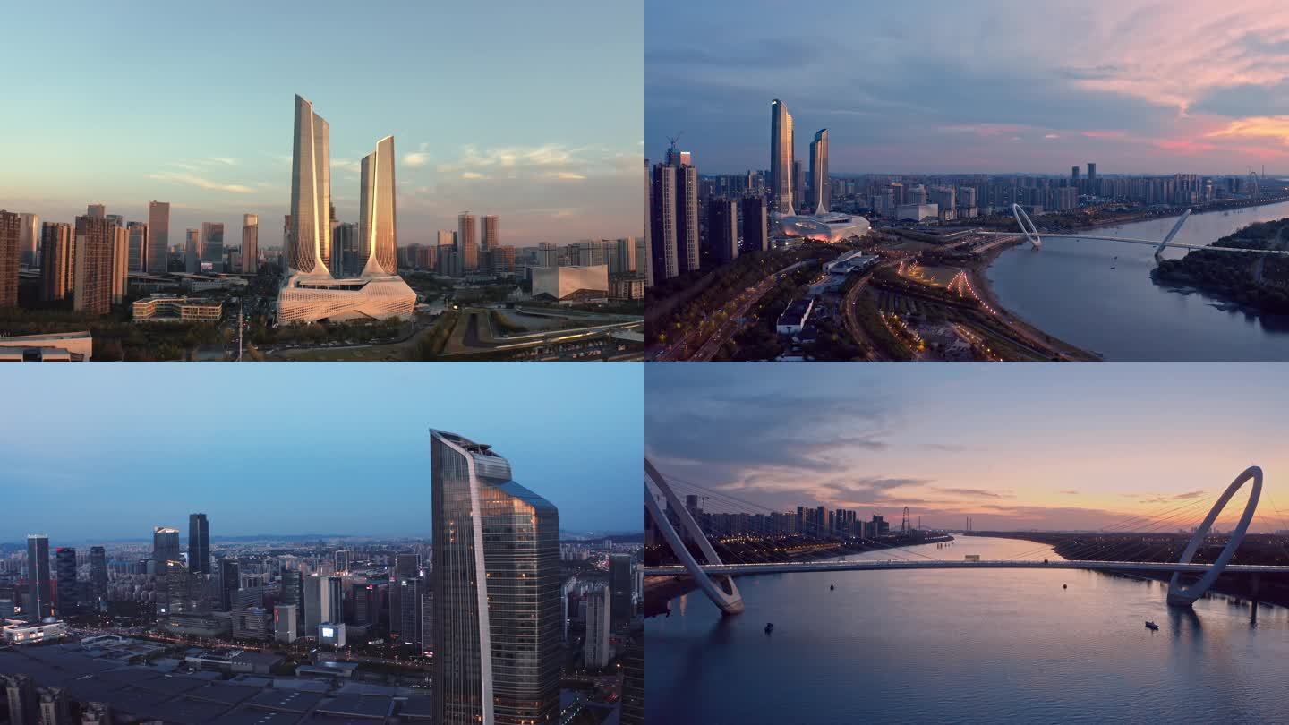 南京保利双子塔和南京眼步行桥