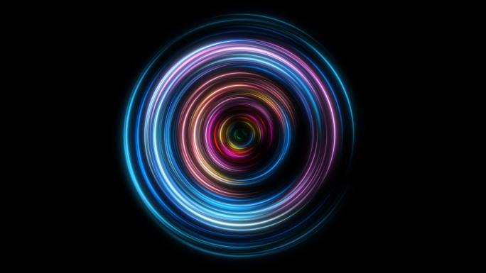 图54-五个彩色动态光线圈