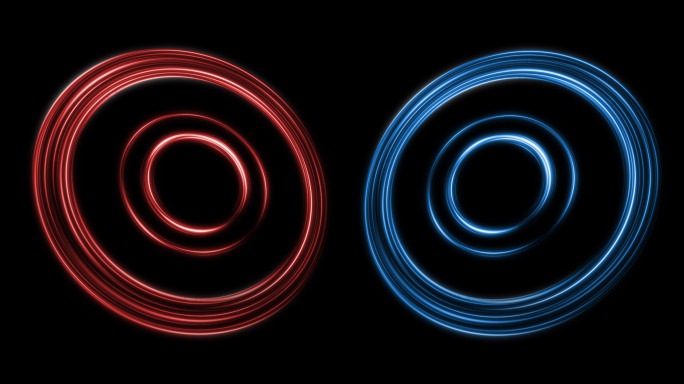 图54-五个彩色动态光线圈