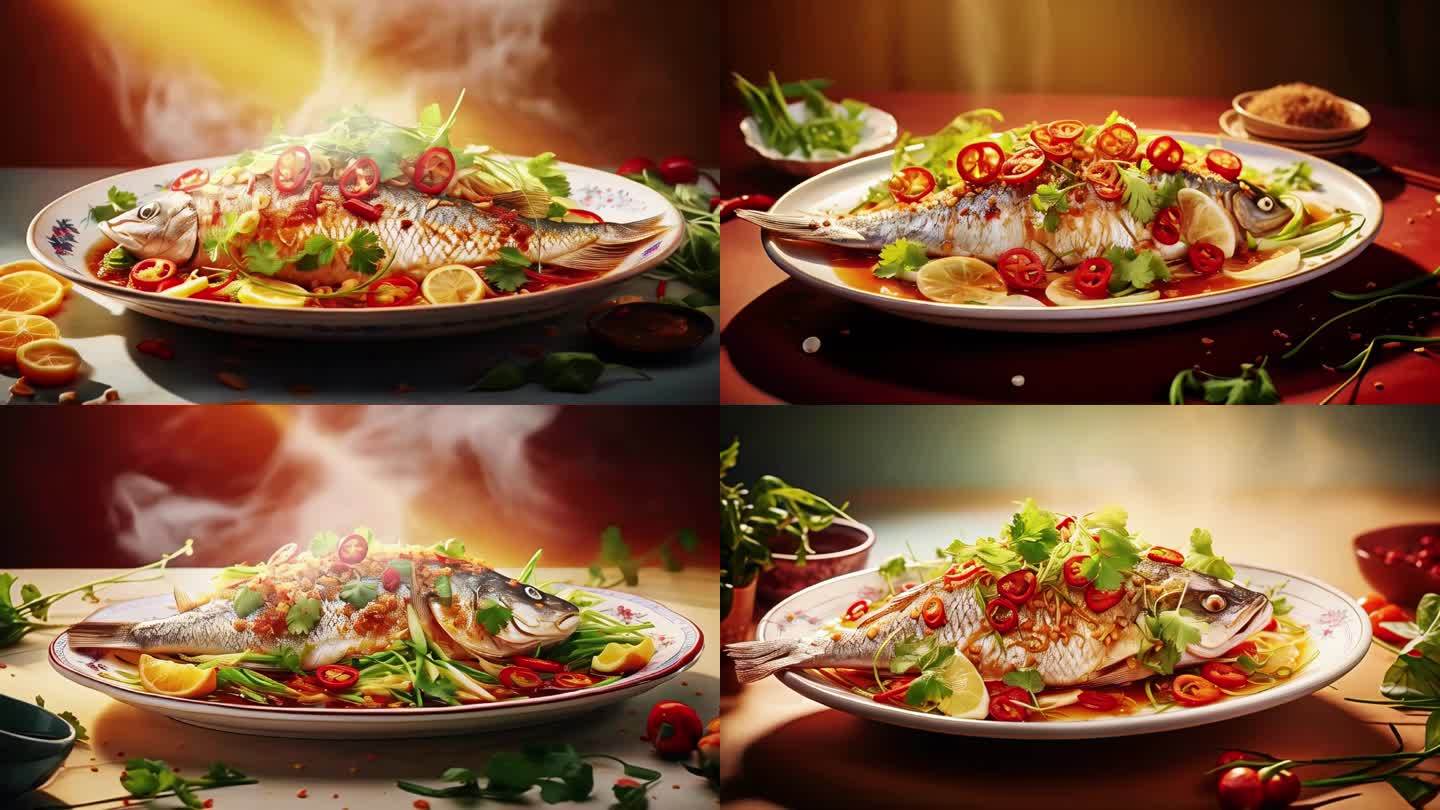 烹饪鳟鱼晚餐新鲜酸菜鱼海鲜鲑鱼金汤酸菜鱼