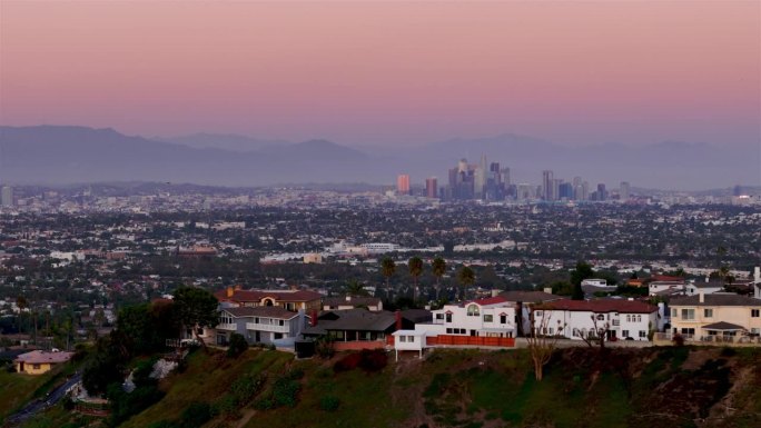 加州洛杉矶市中心城景