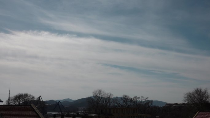 天空太阳云遮日多云天气对流云层