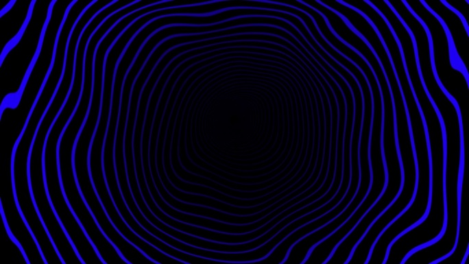 蓝色环高科技隧道未来图案黑色背景