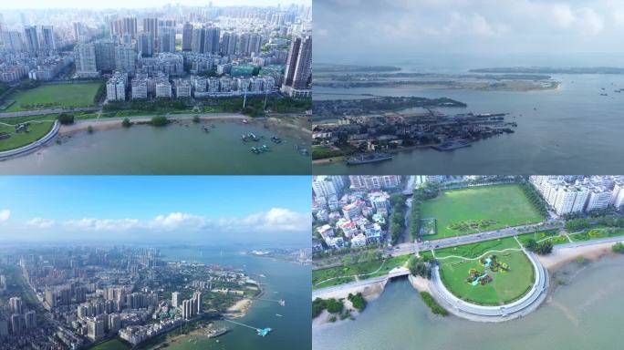 4K航拍短片.湛江观海长廊城市风光