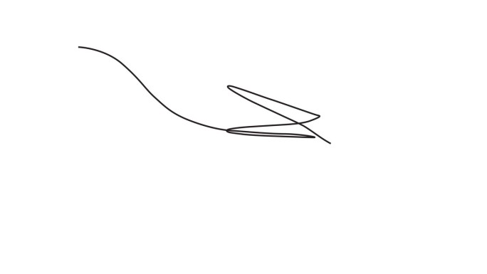 连续一行动画视频的燕子在飞行。