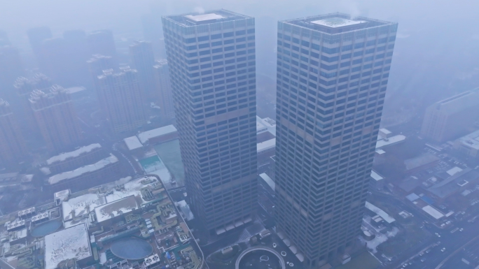 天津景点雪景天津西北角商圈陆家嘴美食早点