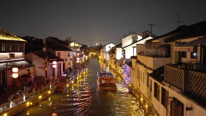 苏州山塘街老街慢生活夜晚