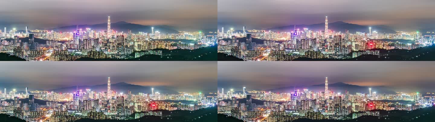深圳天际线夜景 4K宽屏