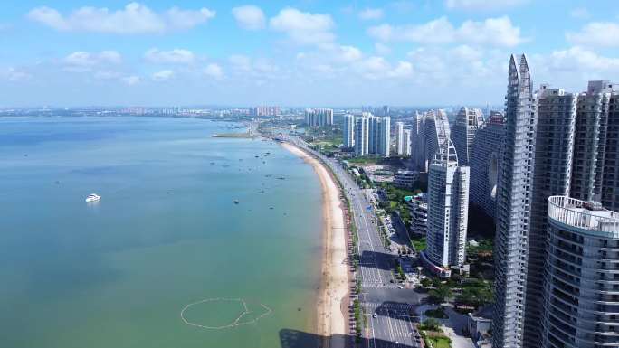 [4K]航拍素材.北海金滩海滨风光