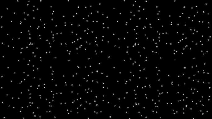 星星粒子叠加动画视频透明背景与alpha通道。