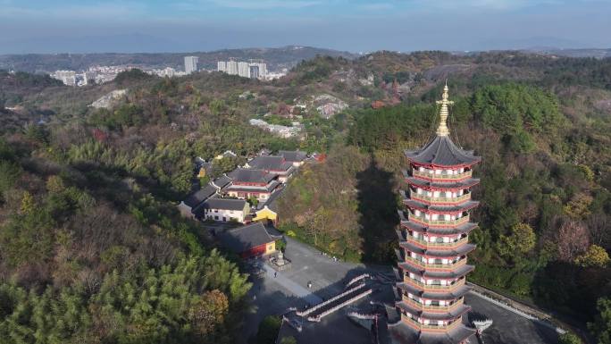 新昌大佛寺栖光净寺航拍