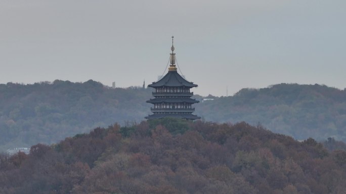 杭州 西湖 烟雨江南 城市风景 江南水墨