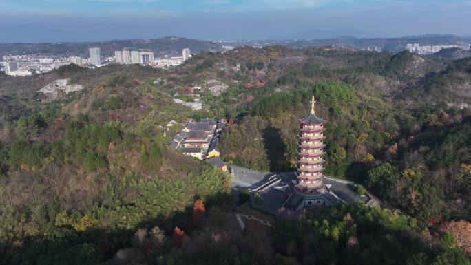 新昌大佛寺栖光净寺航拍