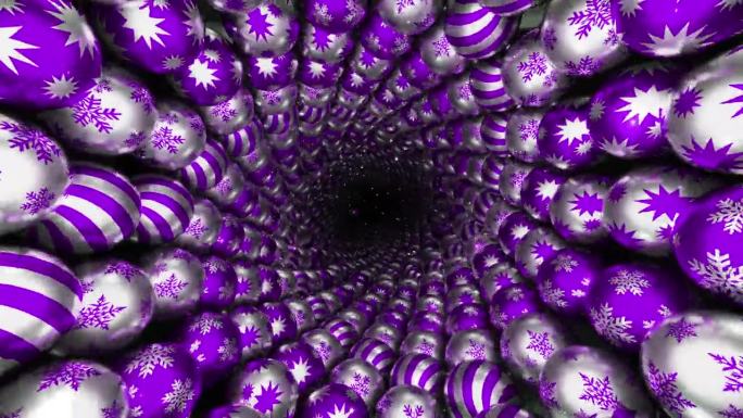 隧道03紫色小球隧道穿梭时空穿梭视频素材