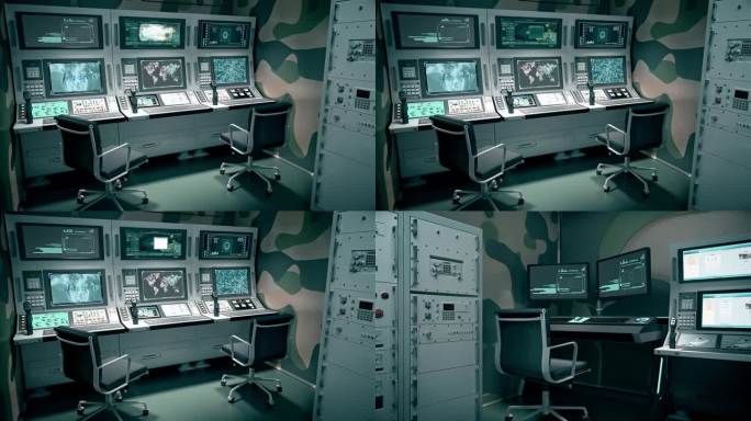 无人机指挥舱预警机移动军事作战监控中心